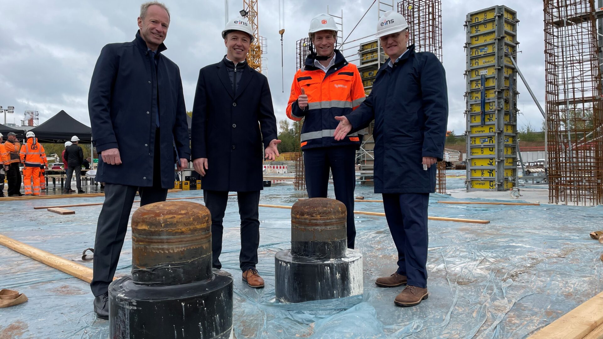 Grundsteinlegung holzheizkraft Chemtniz