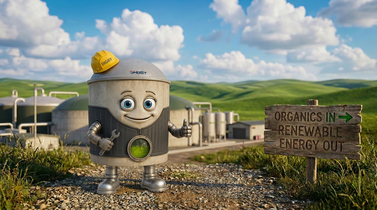 Digby the Digester, HoSt mascot for Organics Digestion