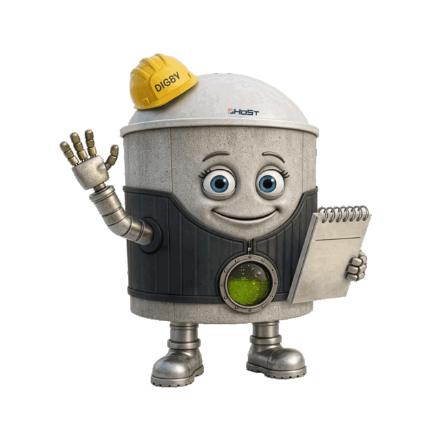 digby the digester mascott