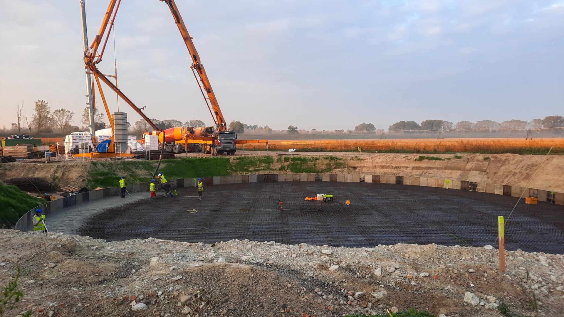 ringas la gerre construction biogas plant